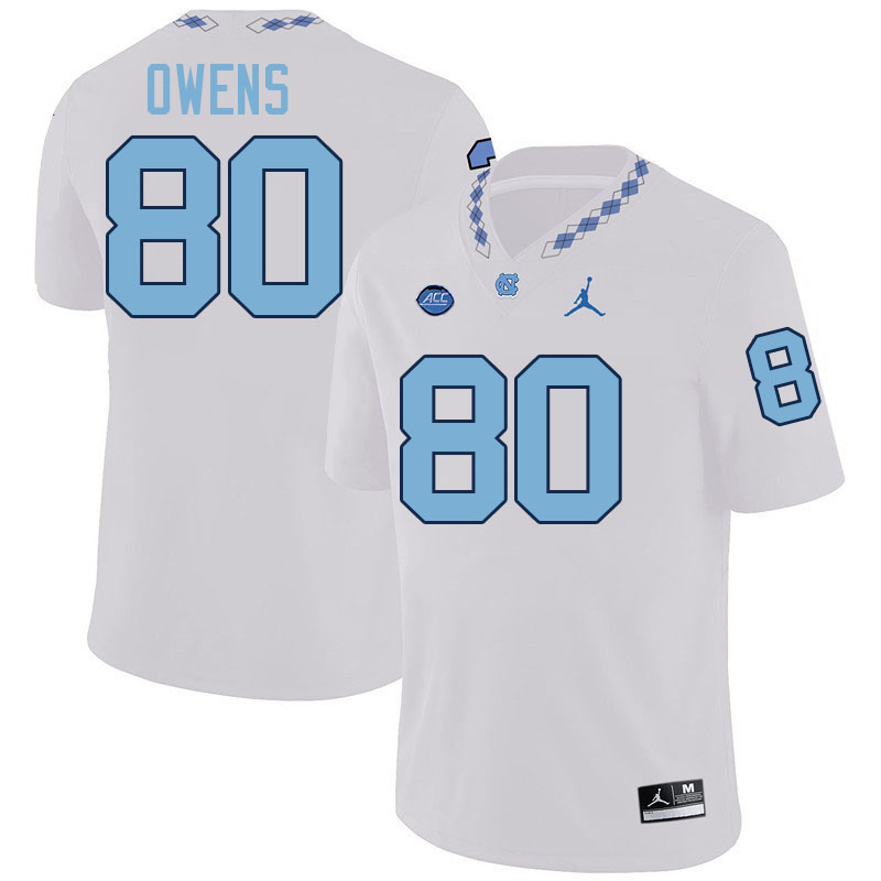 #80 Jordan Owens North Carolina Tar Heels Jerseys,Apparels,Uniforms Stitched-White #80 Jordan Owens North Carolina Tar Heels Jerseys,Apparels,Uniforms Stitched-White